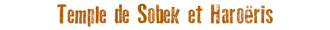 Temple de Sobek et Haroeris
