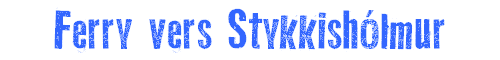 Ferry vers Stykkishlmur