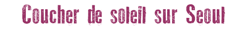 Coucher de soleil sur Seoul